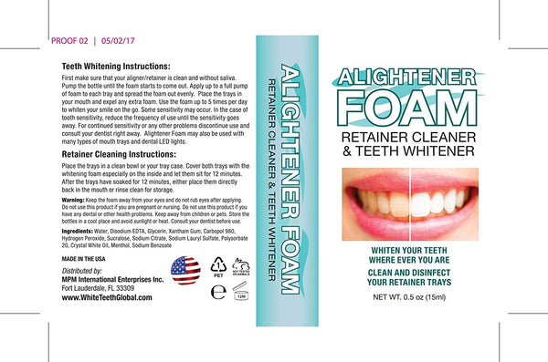 Smile Buddy Alightener Foam - Teeth Whitener & Aligner / Retainer Cleaning Foam (50ml)